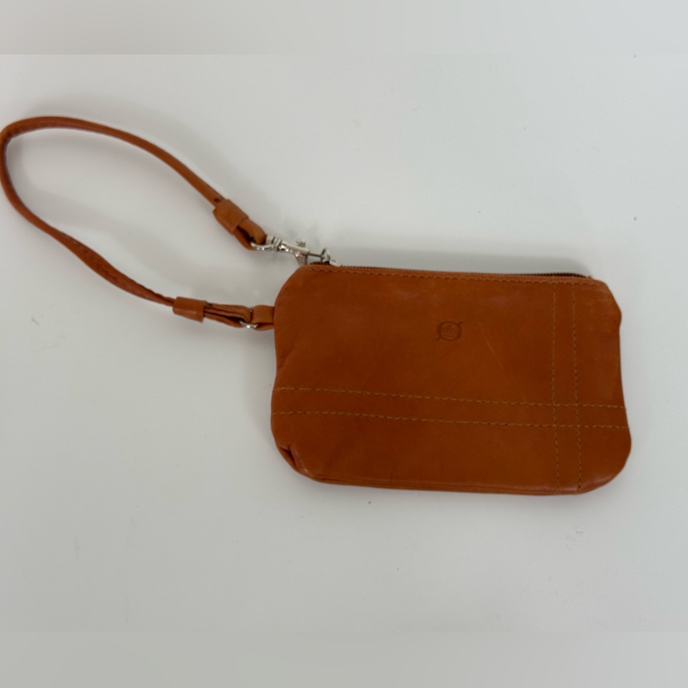 Born Leather Zip Wristlet Soft Camel Zip Strap
